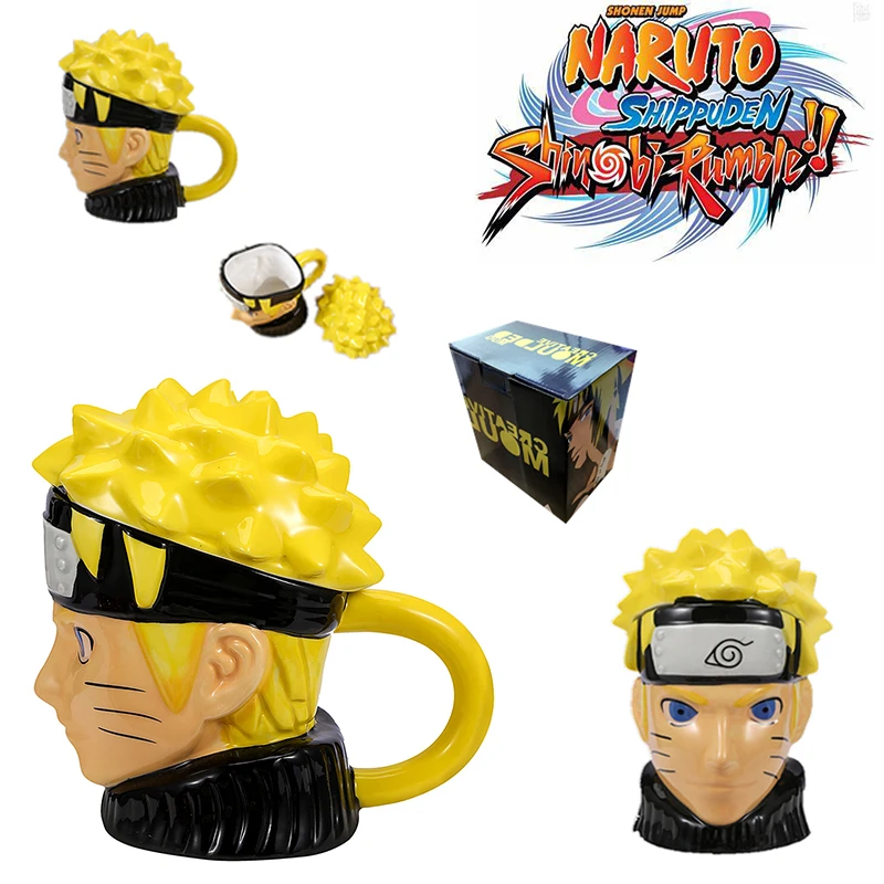 Кружка Наруто с крышкой модельная чашка для воды мультяшным рисунком удзумаки