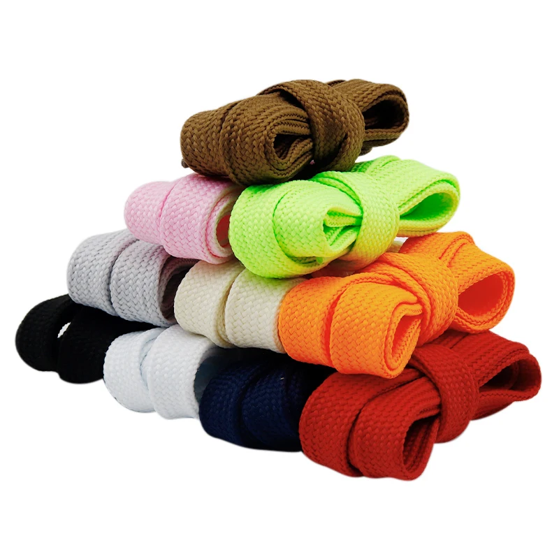 Coolstring Wholesale Classical Flat Fat Tape 1.8cm/0.7'' Nice Wide Lacets High Quality Strings 100Pairs Bulk Order Drop-Shipping