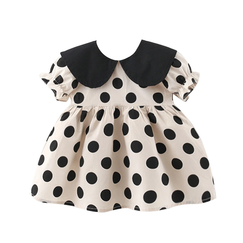 

Летние платья для новорожденных девочек, корейский стиль, милое женское платье с цветочным воротником и куклой, Пляжное Сетчатое платье без...