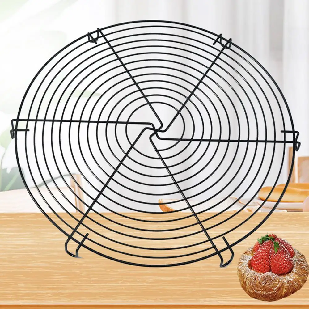 

Round Cake Cooling Tray Rack Grid Net Bread Stand Tool Holder Shelf Bakeware Cooling Baking Tray For Biscuit Cookie Kitchen Tool