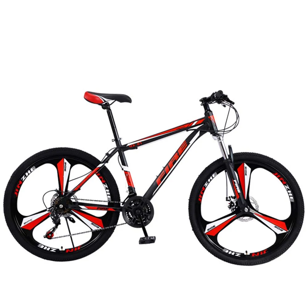 

Road Bikes Mountain Bike 26 Inch High Carbon Steel For Adult Dual Disc Brakes Speed Change Comfortable Saddle Safety Convenient