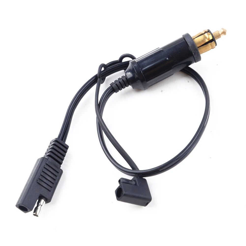 

1PC For BMW Motorcycle DIN Hella Powerlet Plug To SAE Adapter Connector Cable Black 12-24V Plastic Motorcycle Electrical Parts