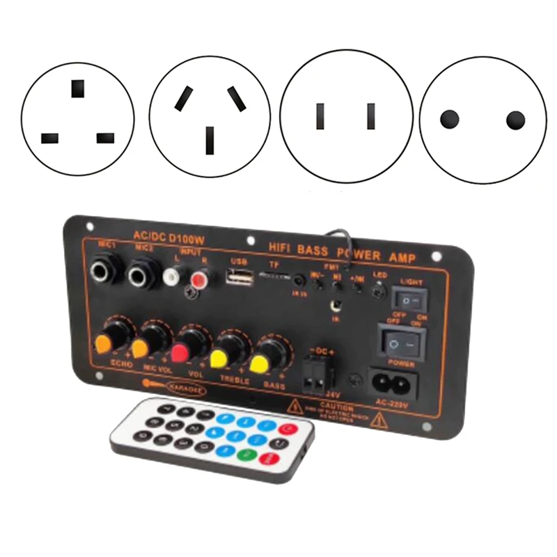 Стандартная плата усилителя Bluetooth D100 автомобильный усилитель материнская 12 В