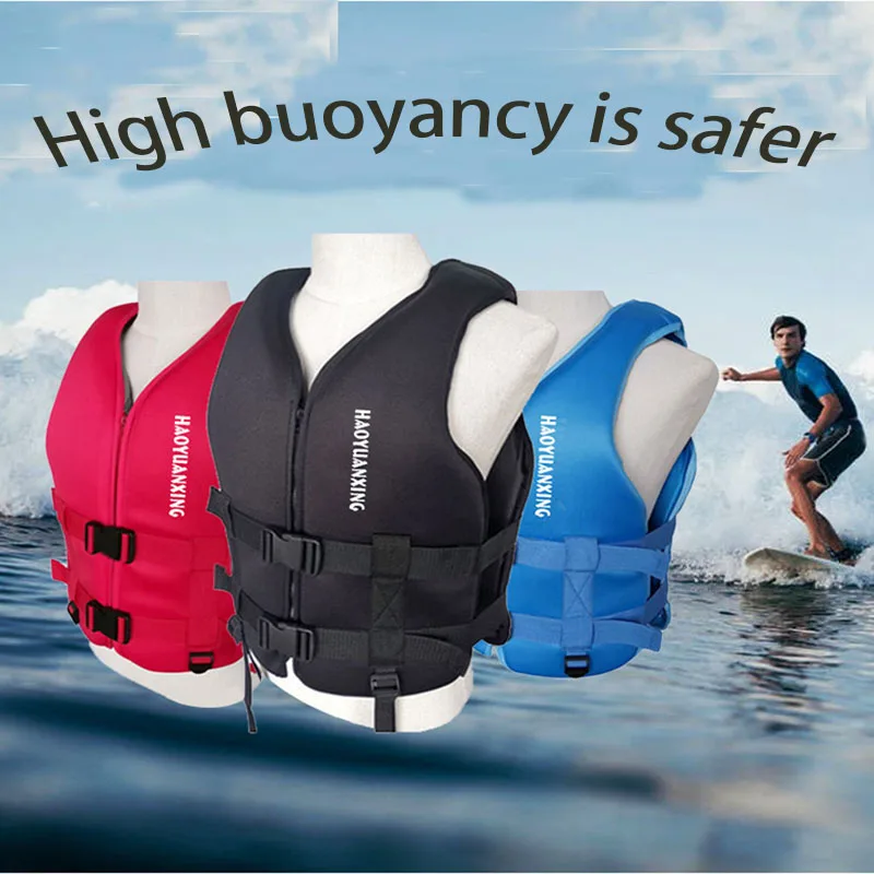 

Neoprene Life Jacket for Adult Children New Water Sport Buoyancy Jacket Life Vest Swimming Boating Skiing Driving Vest Drifting