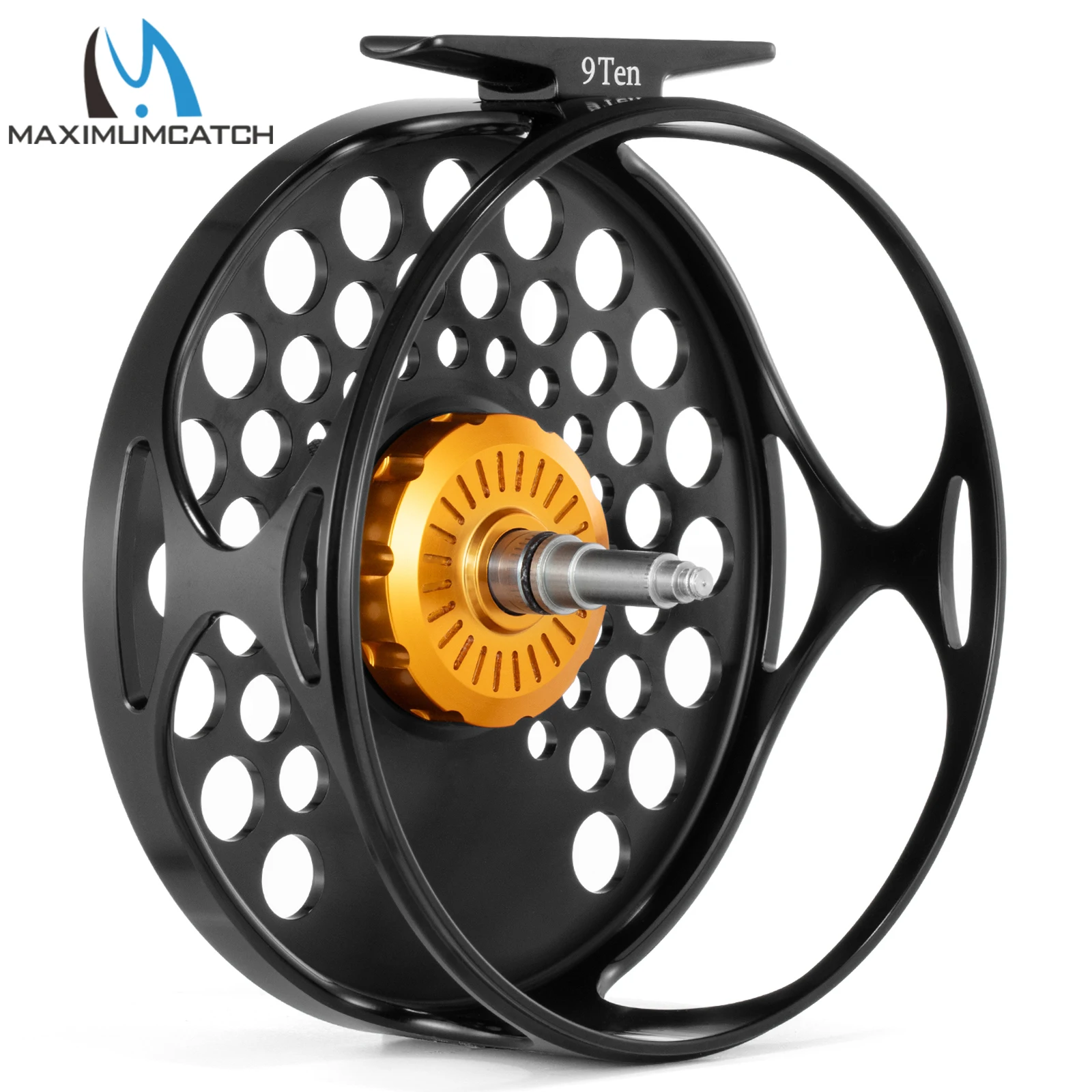 Фото MAXCATCH Skybound Fly Fishing Reel 9/10WT Spey, двухручная катушка с большим бортом, водонепроницаемая, с герметичным карбоновым фрикционом, полнорамная катушка для нахлыстовой рыбалки. №4
