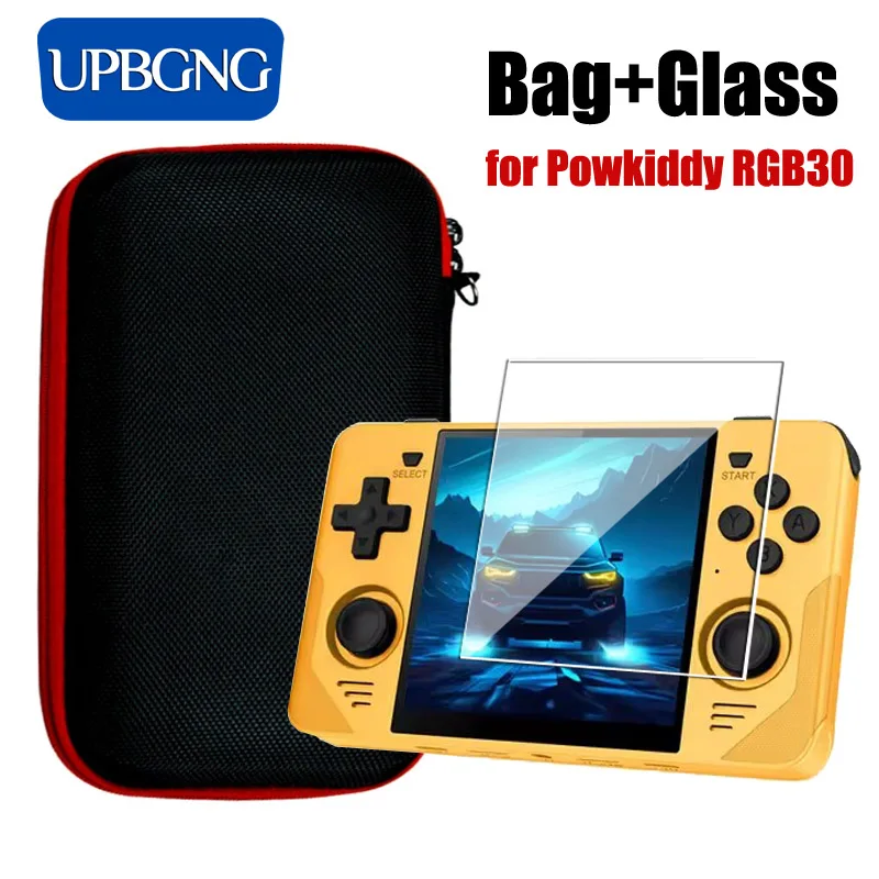 Стекло + сумка для Powkiddy RGB30 защита экрана пленка из закаленного стекла и EVA