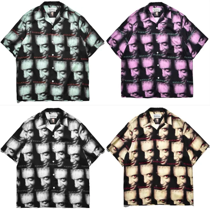 

Full WACKO MARIA Hawaii Fashion Shirt Men 1:1 Top Quality WACKO MARIA Women Vintage T-Shirt Casual Tees Mens Clothing