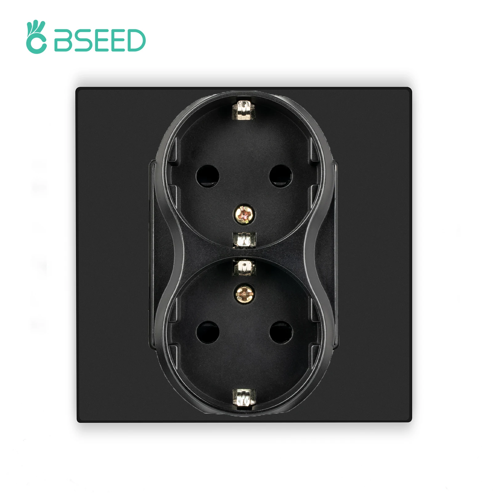 

Розетка настенная BSEED двойная белая/черная 110-250В