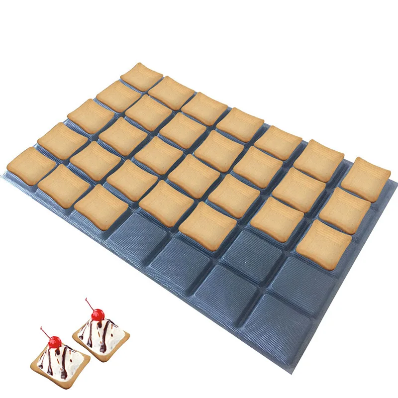 

Boussac Brand Silicone Square Mold Panini Loaf Form Tart Leather Mold Tartlets Form