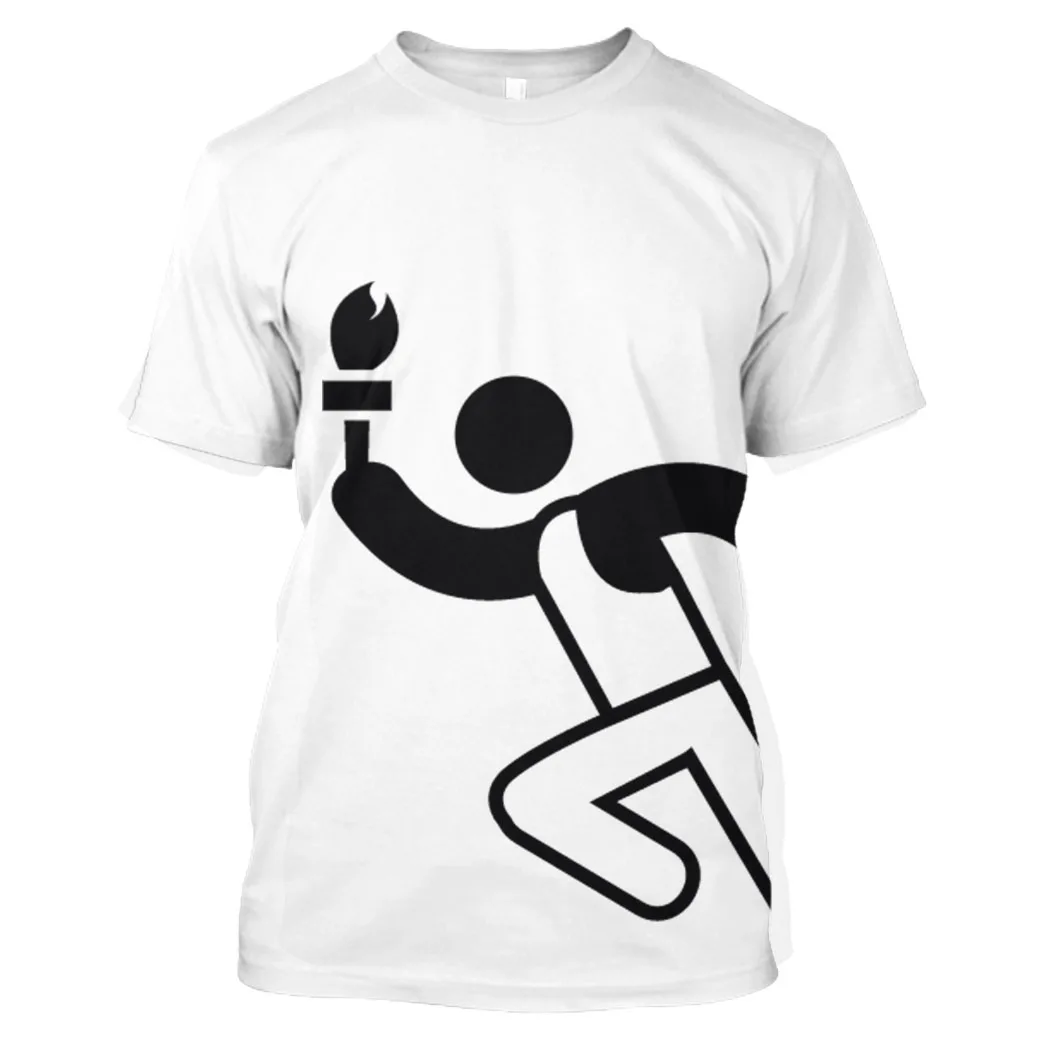 

Jumeast Running 3D Graphic T Shirt Printed Workout Gym Joggers Men Funny T Shirts Torchbearer Gym Sportswear Plus Size Clothes