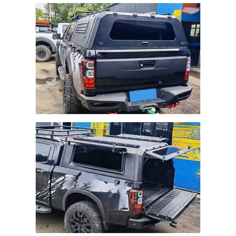 Фото Автозапчасти Yuda: Черная крышка заднего багажника для пикапа, из марганцевой стали и алюминиевого сплава, трехдверная, высокая крышка №4