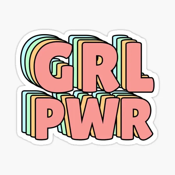 

Grl Pwr пастельные наклейки 5 шт. для украшения автомобиля, Декор, милая гостиная, детский смешной фон для стен, окна, дома, наклейки на бампер