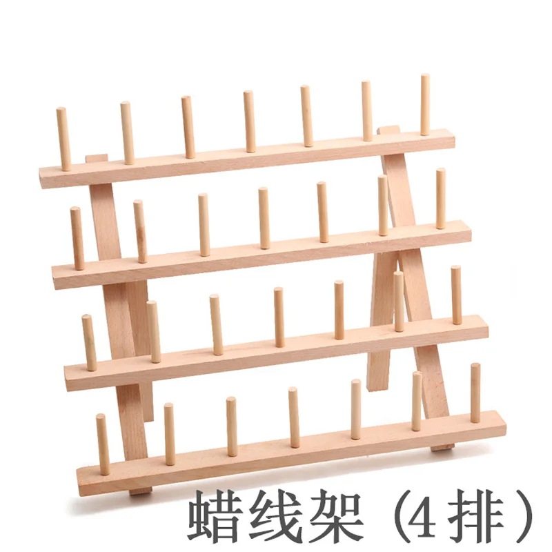 

Wooden Thread Rack Thread Holder Organizer 28 Spools Embroidery Sewing Tool