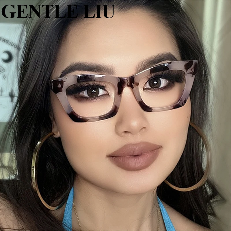 

Square Anti Blue Light Glasses Women Fashion Small Frame Computer Eyeglasses Blocking Glare Optical Lenses Prescription Frames