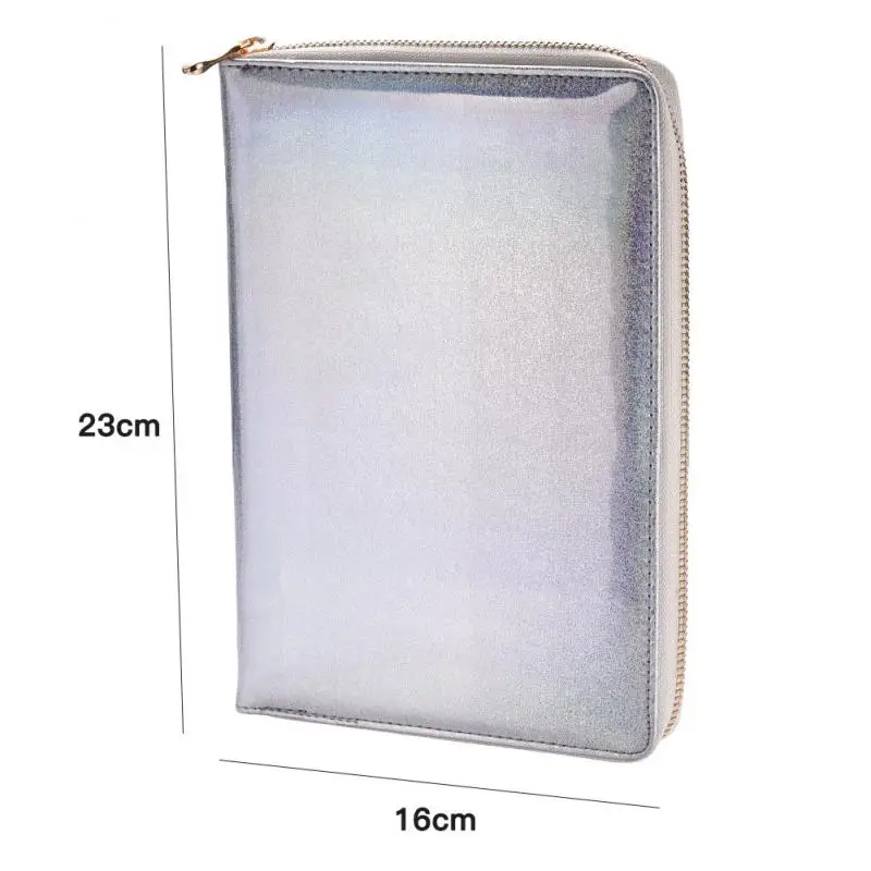 

Сумка для карт на молнии для наращивания ногтей Радужная фиолетовая серебряная круглая длинная доска слот для карт шаблон фотоформа Версия Лазерная сумка для карт