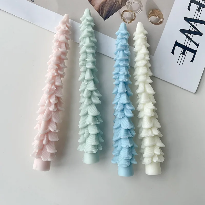 

Long Candle Silicone Mold DIY Christmas Tree Incense Candle Church Candle Candlelight Decoration Mold Candle Making Supplies