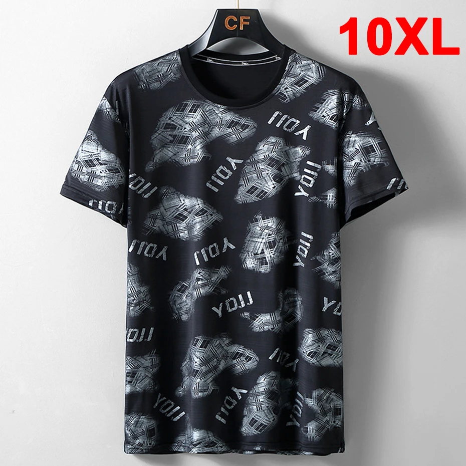 

Plus Size 10XL T-shirts Men Summer Cool T Shirt Hip Hop Fashion Print Tshirt Summer Tops Tees Male Big Size Clothes