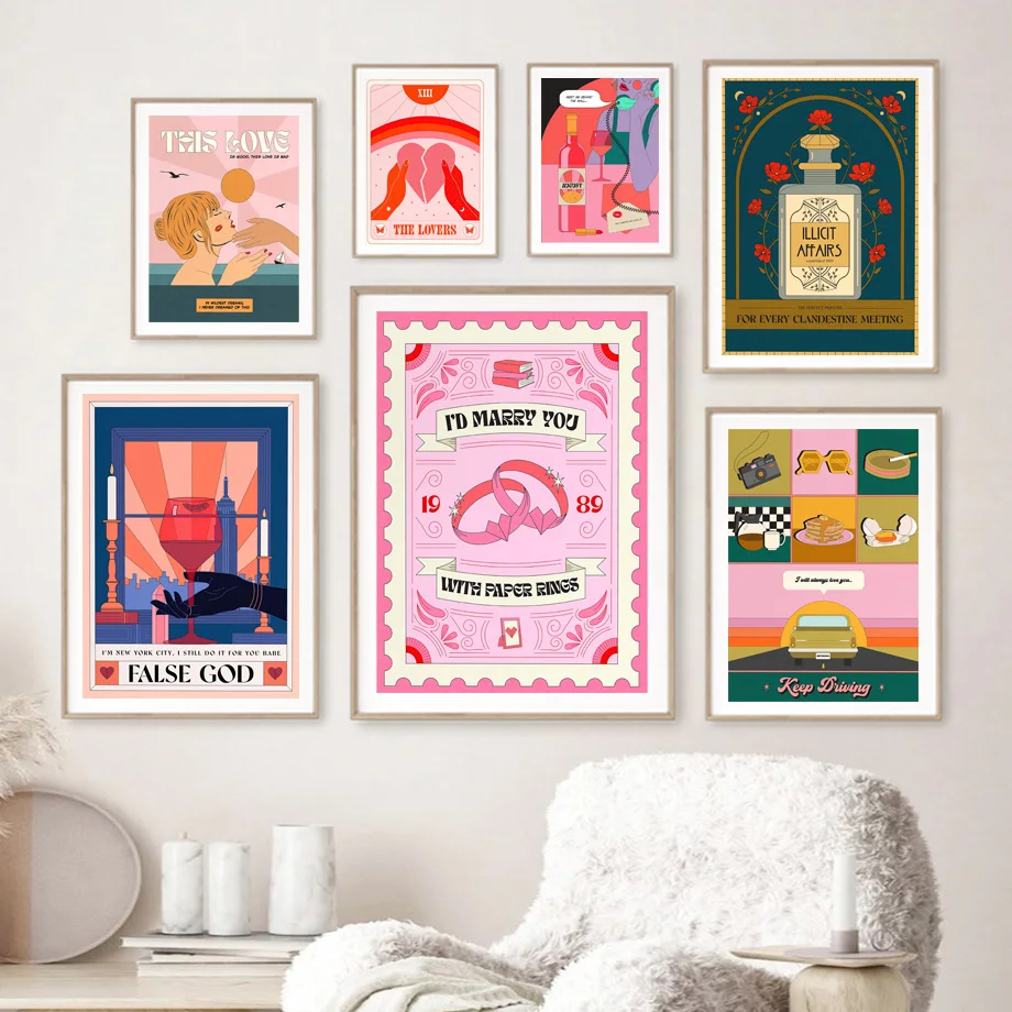 Автомобильная ваза-бабочка поп абстрактная настенная Картина на холсте