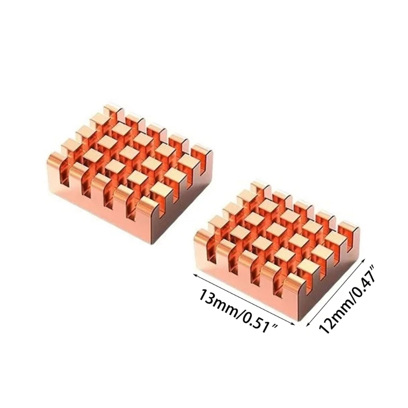 Радиатор набора микросхем из чистой меди 12x13x5 мм радиатор охлаждающий ребро с