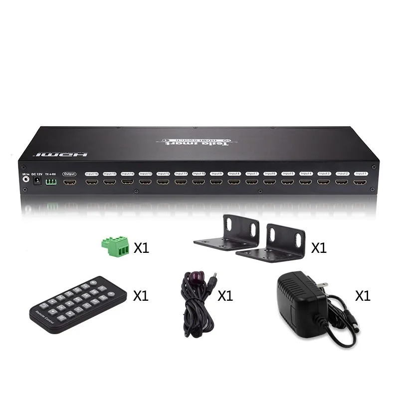 

Rack 16 port 10 port hdmi switch support 4K with RS232 IP IR control