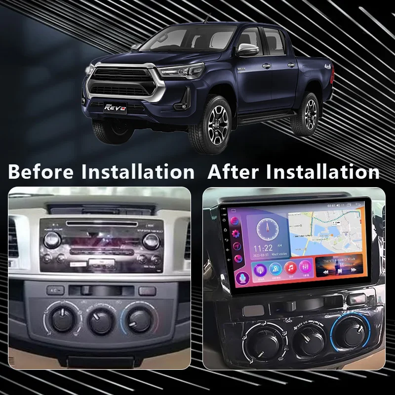 Автомагнитола MAMSM Android13 для Toyota Fortuner HILUX Revo Vigo 2007-2015 г. мультимедийный видеоплеер