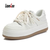 split leather white sneakers women 2022 new trend flat platform white shoes woman tennis casual sport shoes ladies luxury brand