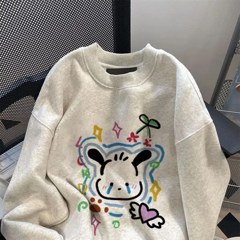 Женский хлопковый свитер с круглым