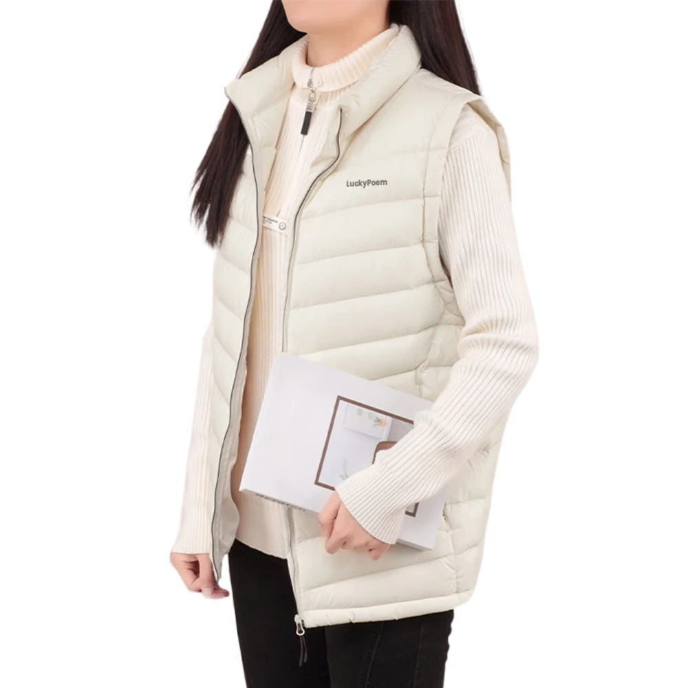 Жилеты luckypoems Женский легкий водостойкий упакованный пуховой жилет