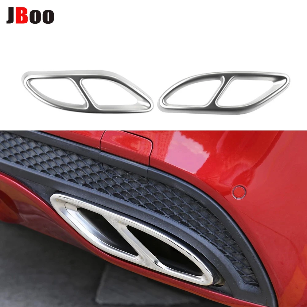 

Глушитель выхлопной трубы для Mercedes Benz A Class W176 2019-2021, накладка на глушитель выхлопной трубы, отделка, ГОРЛОВАЯ рама из нержавеющей стали, автомобильные аксессуары