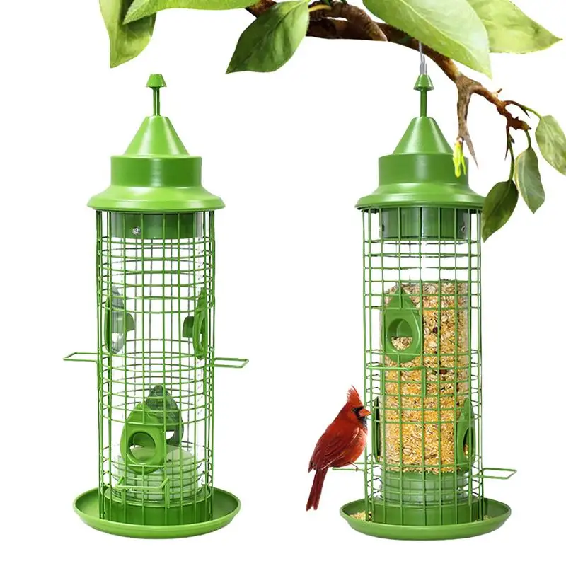 

Waterproof Hanging Wild Bird Feeder Outdoor Latarn Bird Feeder Container With Hang Rope Feeding Stand Bird Feeder Decor