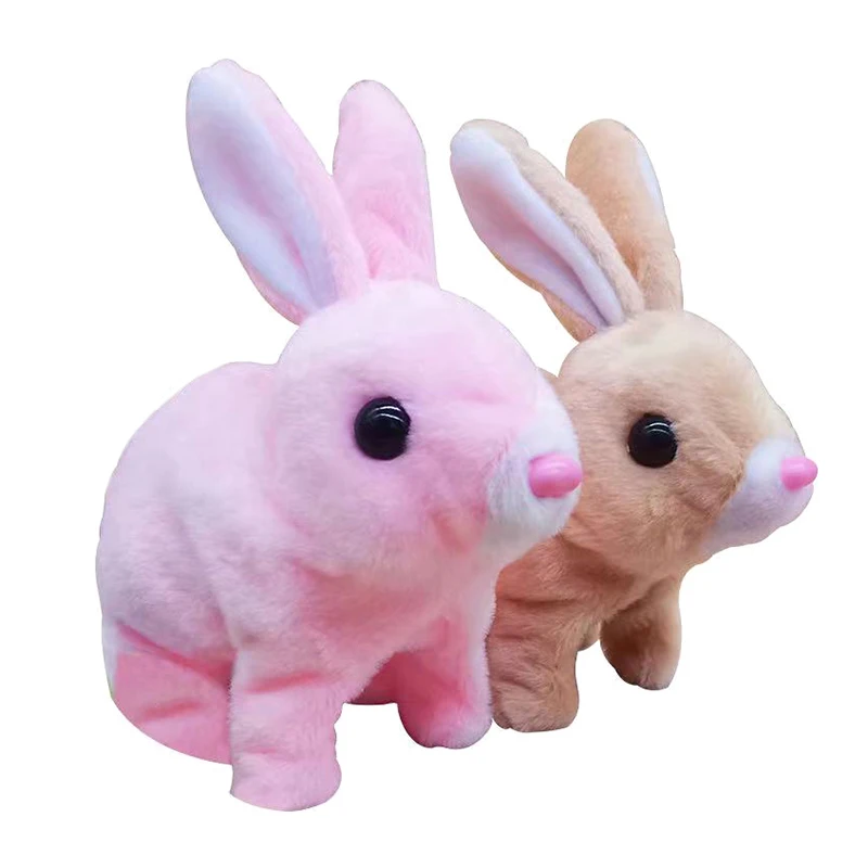 Electronic Plush Rabbit Toy Robot Bunny Walking Jumping Running Animal Shake Ears Cute Electric Pet for Kids Birthday Gifts images - 6