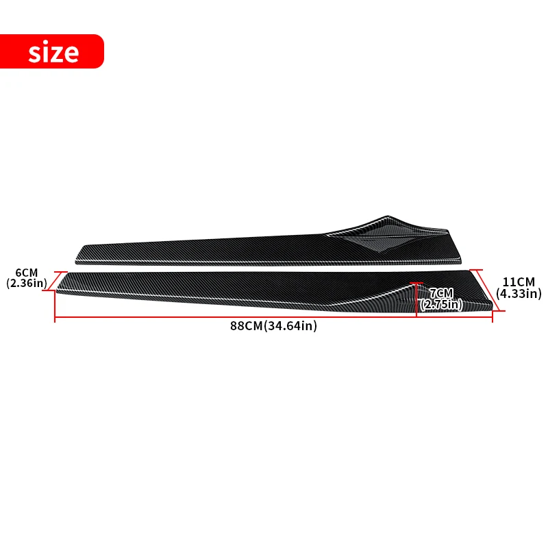Левая/правая боковая юбка автомобиля спойлер бампера защитные панели
