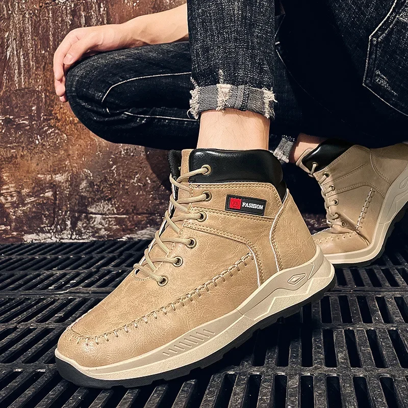 Мужские непромокаемые охотничьи ботинки из воловьей кожи походная обувь