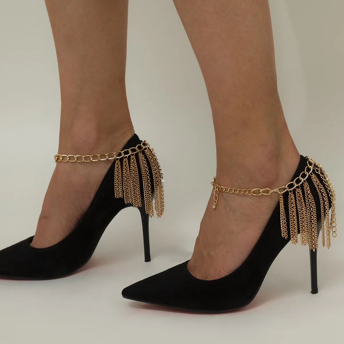 

NEW Multi Layered Tassel Rhinestion Link Chain Bracelets Anklets for Women Anklets On Foot Barefoot Sandals Jewelry