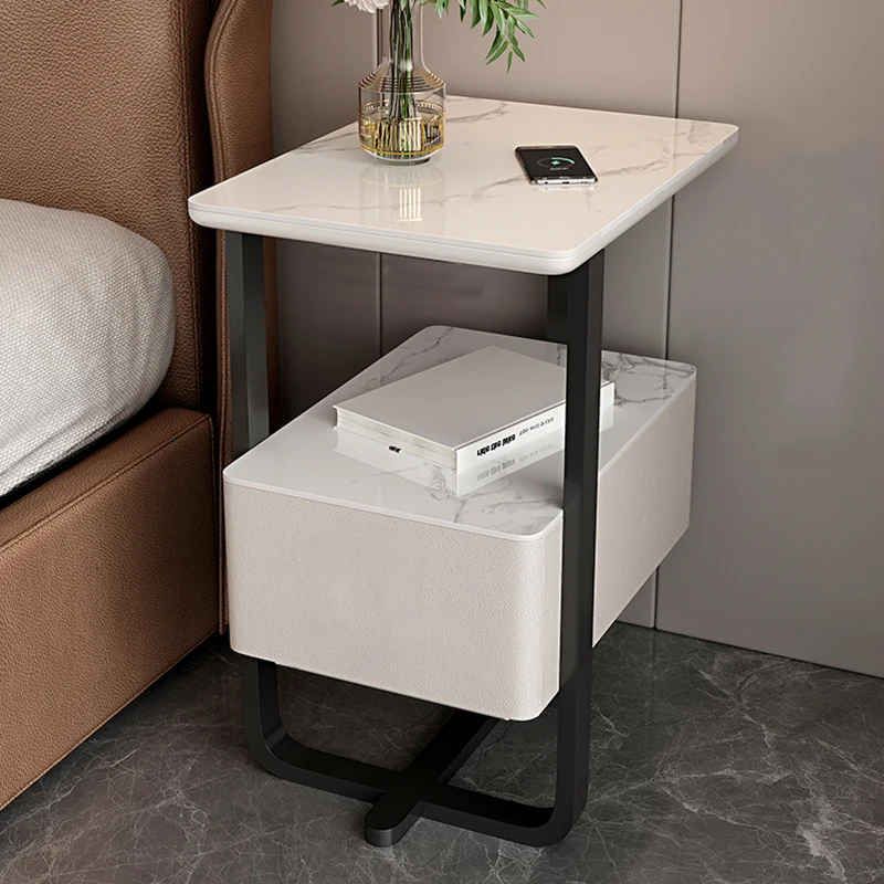 

Modern Modern Bedside Tables Smart Wood Dressing Bedside Cabinet Bedroom Table Charging Table De Chevet Home Furniture With