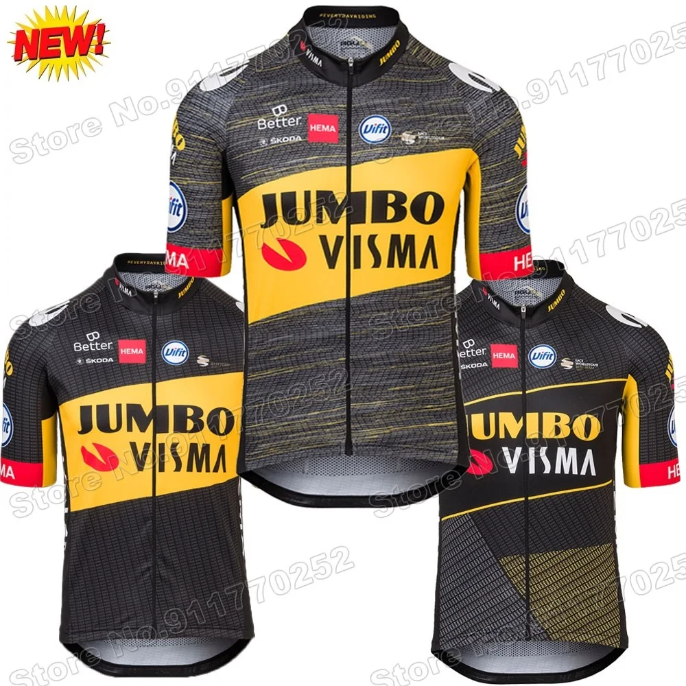 

2021 Jumbo Visma Cycling Jersey Short Sleeve The Rapid Rebel Cycling Clothing Summer France Tour Road Bike Shirts MTB Maillot