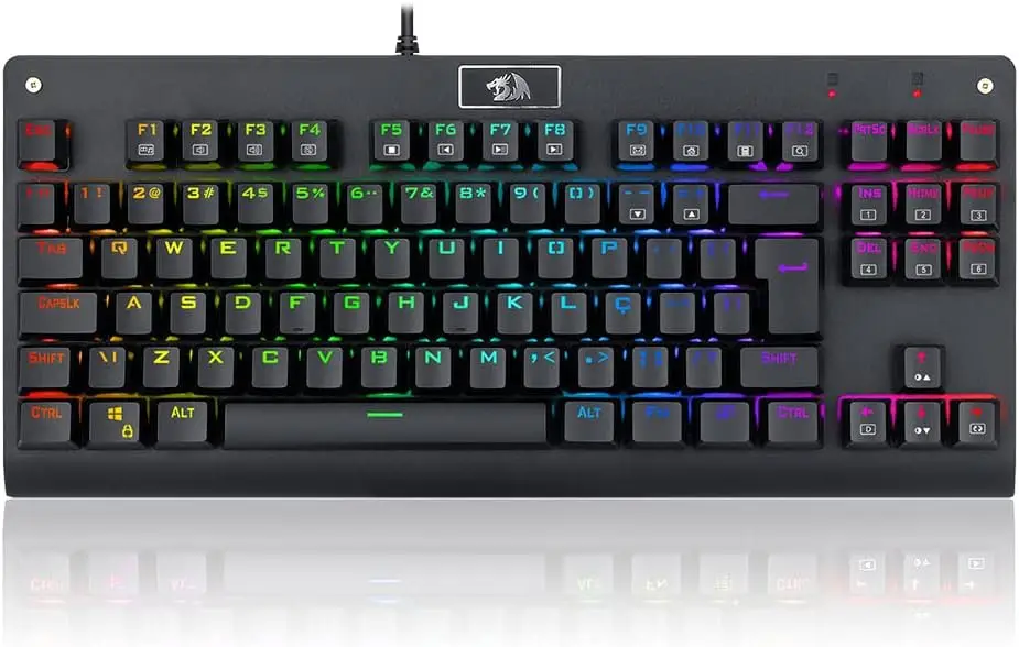 

2023 Mecânico Gamer Dark Avenger Switch Outemu Blue RGB ABNT2 - K568RGB-1 teclado mecanino