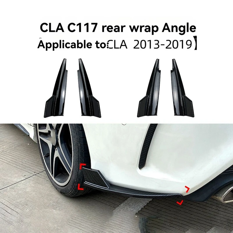 Фото Супер-скидка: задний спойлер-диффузор для Mercedes Benz C117 CLA180 200 45AMG 13-19, глянцевый черный №3