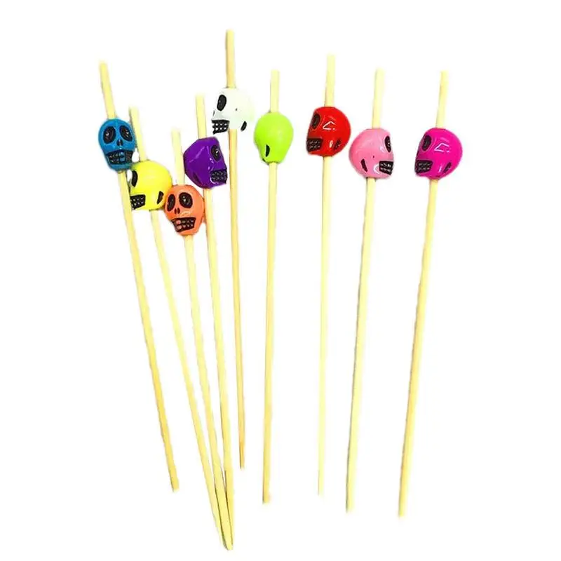 

Bamboo Toothpicks Cocktail Sticks Decorative Fruit Cocktail Picks Portable Fruit Toothpicks Party Supplies For Cake Bar Sandwich