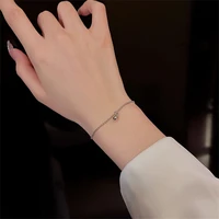 wholesale simple bracelet for girls women stainless steel bracelet bangle jewelry luck bracelet for women silver plated