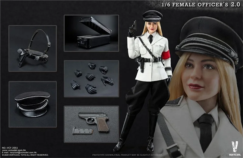 

VERYCOOL VCF-2051 1/6, Женский офицер, 2,0, белая форма, полный комплект, 12 дюймов, экшн-фигурка, модель, игрушка, искусственная для коллекции фанатов
