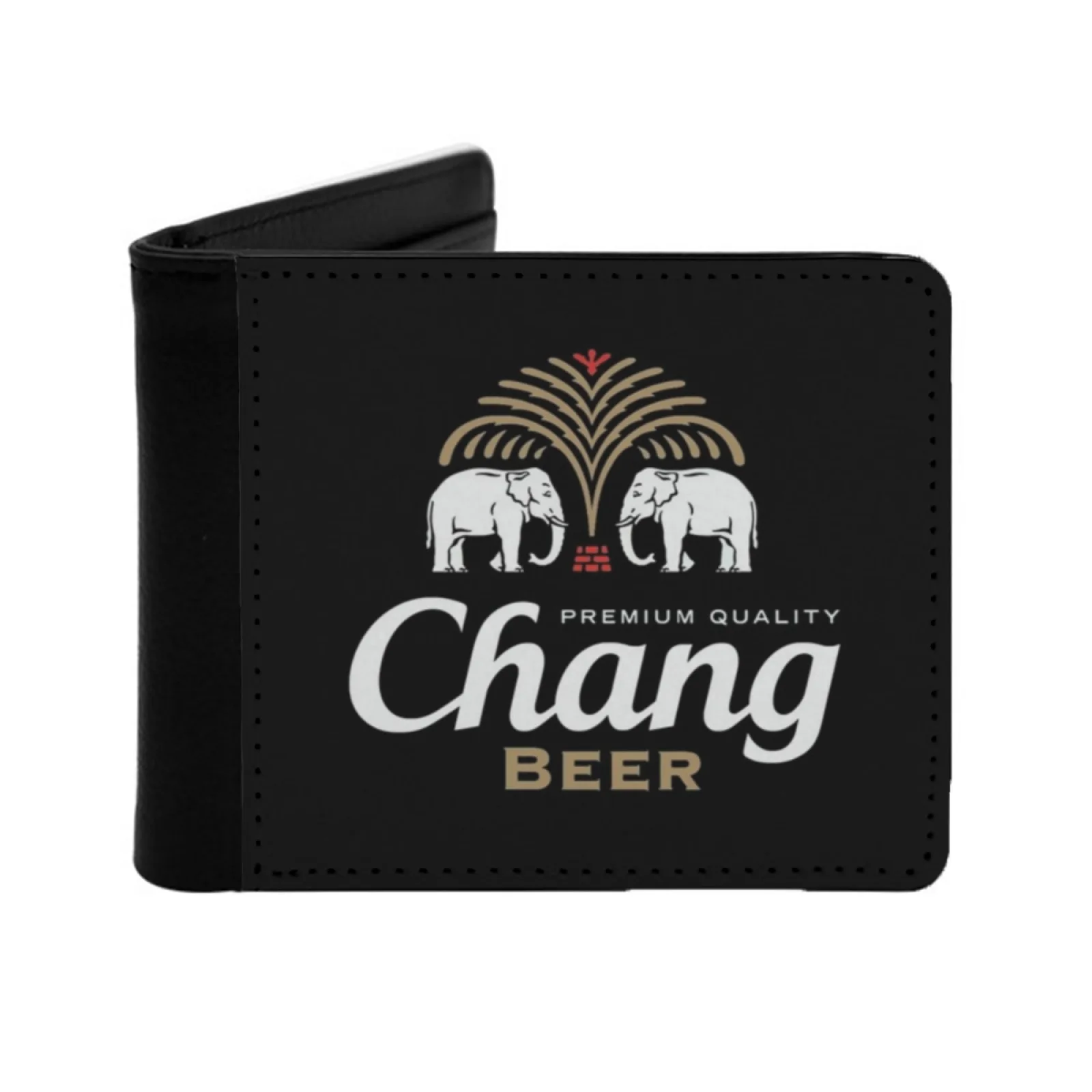 Chang Beer персонализированный мужской кожаный кошелек для кредитных карт слон принт