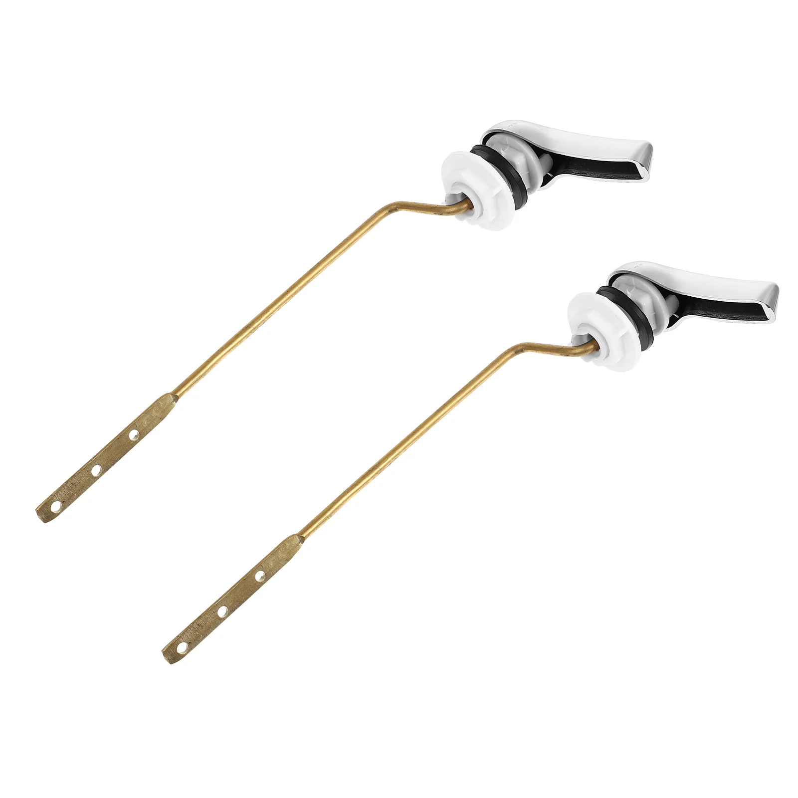 

2 Pcs Metal Handle Wrench Flush Lever Accessories Toilet Tank Rod Single Push Flushing Levers Travel