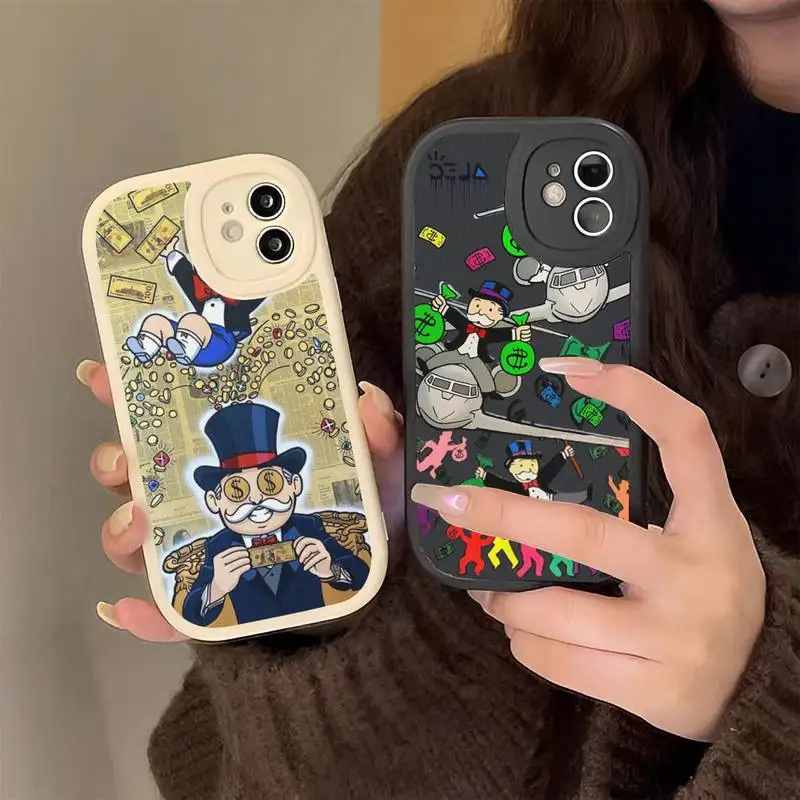 

Cartoon Luxury Dollar MonopolyS Phone Case Hard Leather Phone Case for iPhone 13 12 Mini 11 14 Pro Max Xs X Xr 7 8 Plus 6 6s