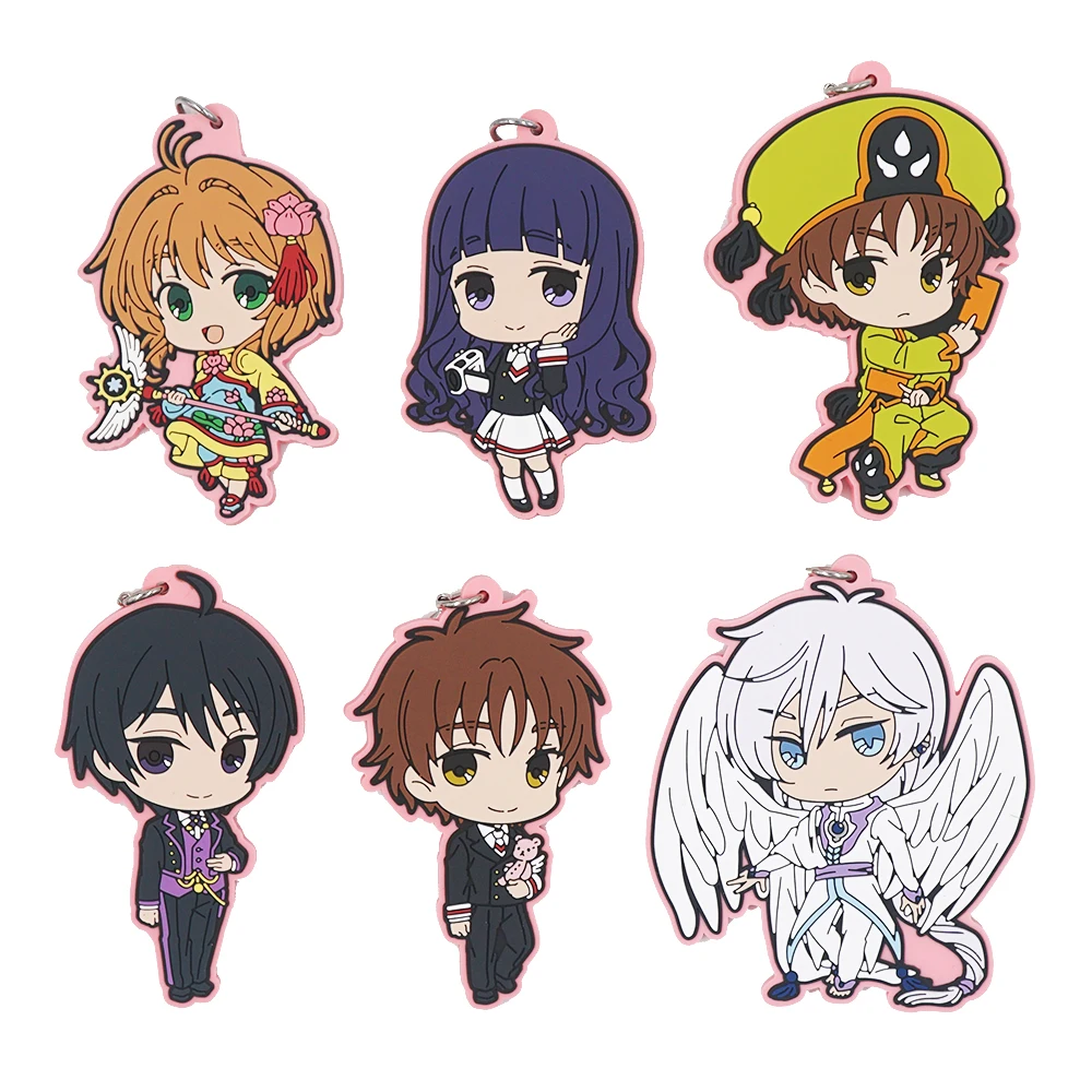 Прозрачный брелок для ключей, милый резиновый брелок для ключей с изображением аниме сакуры, юкиро, тукиро, юкато, дайдуджи, Томойо, Ли, SYAORAN, TOUYA Прозрачный брелок для ключей, милый резиновый брелок для ключей с изображением аниме сакуры, юкиро, тукиро, юкато, дайдуджи, Томойо, Ли, SYAORAN, TOUYA