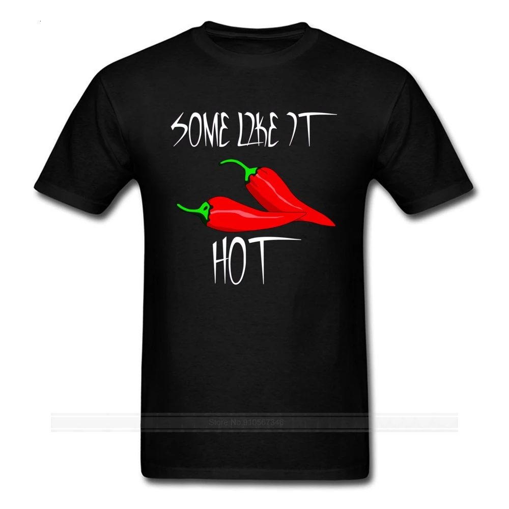 

one yona Red Pepper Chili T Shirt Men Some Like It Hot Top Quality Organic Cotton Black Fashion T-Shirts For Adult Youth Tees
