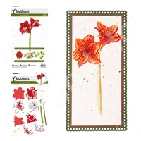 2022 new arrival amaryllis cutting dies stencil scrapbook diary decoration stencil embossing template diy greeting card handmade