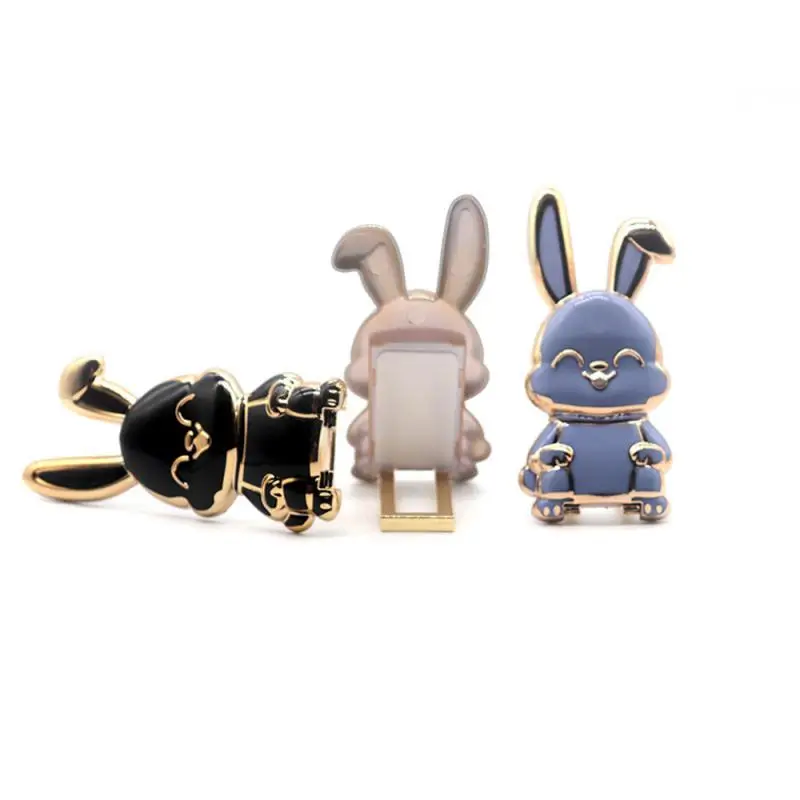 

2/4/6PCS Lazy Ring Bracket Mini Mobile Stand 2023new Finger Ring Holder Cell Phone Holder 3d Folding Cartoon Rabbit Ring Bracket