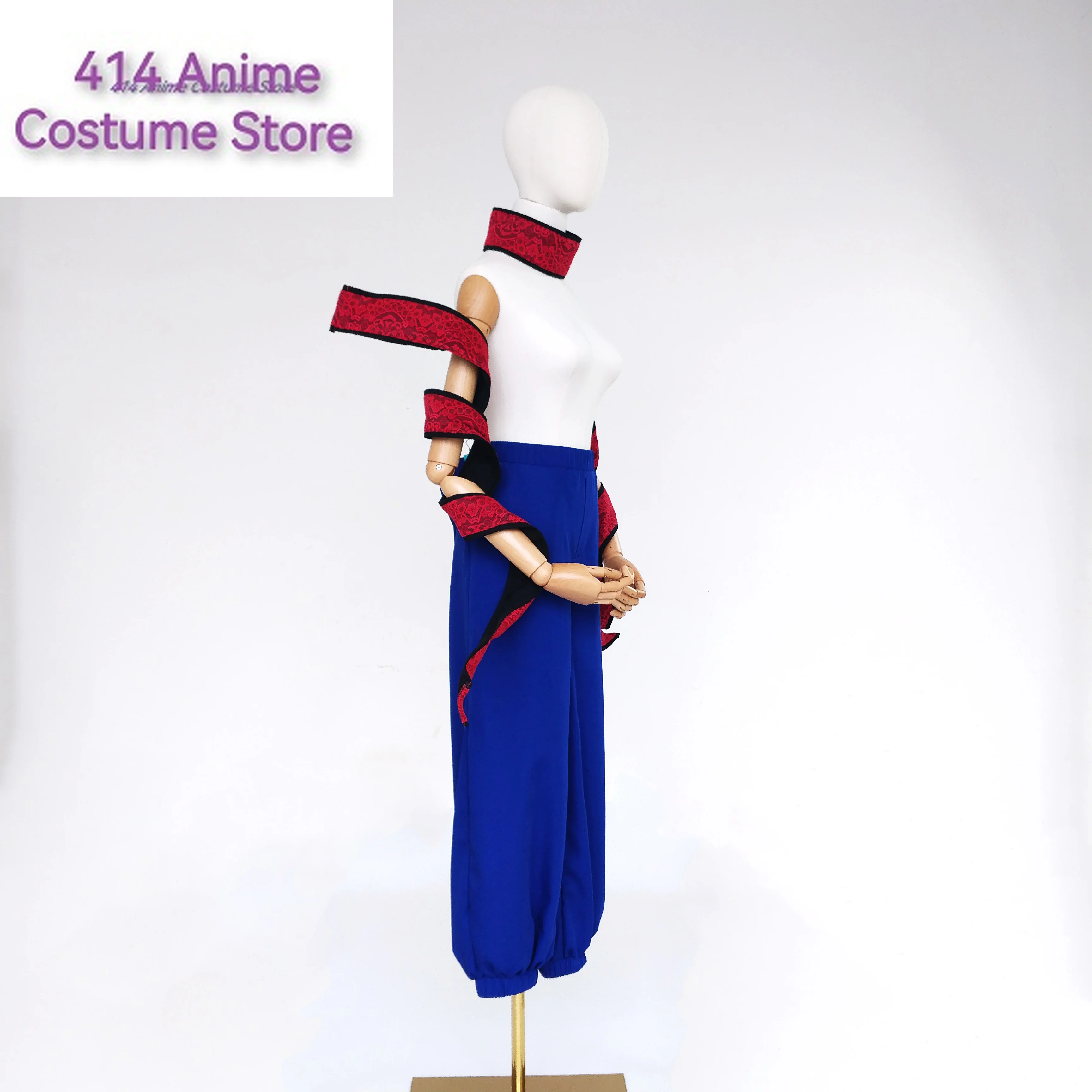 Костюм для косплея Gyutaro Shabana парик оружие татуировки наклейки Daki новое аниме Kimetsu