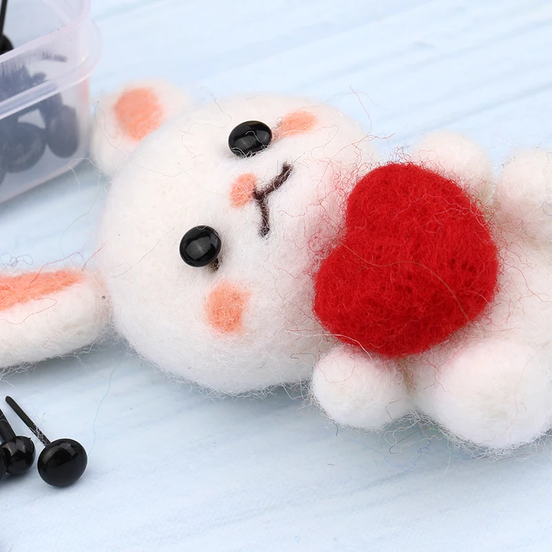 100 пар пластиковые Глазные яблоки для игрушек 3-10 мм